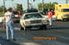 1985 Ford Crown Victoria LTD - A 1985 Ford Crown Victoria LTD is seen on the drag strip, modified with a hood scoop.