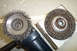 1968 Ford Mustang - Wire wheel brushes are used for cleaning and surface preparation, often on automotive parts.