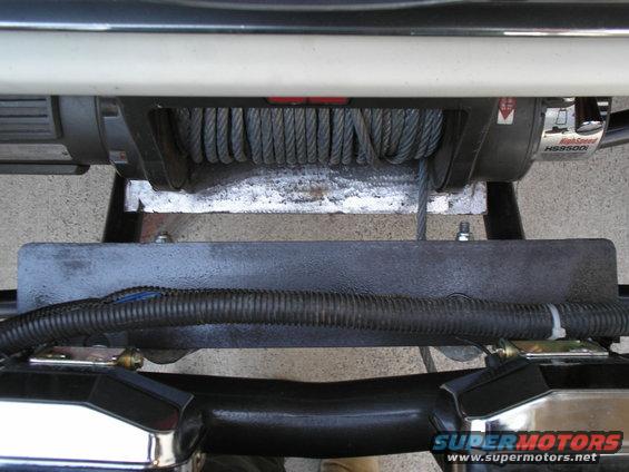 fairlead mount welded to bumper and painted