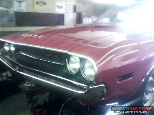 1970 Dodge Challenger front end with chrome grille and headlights