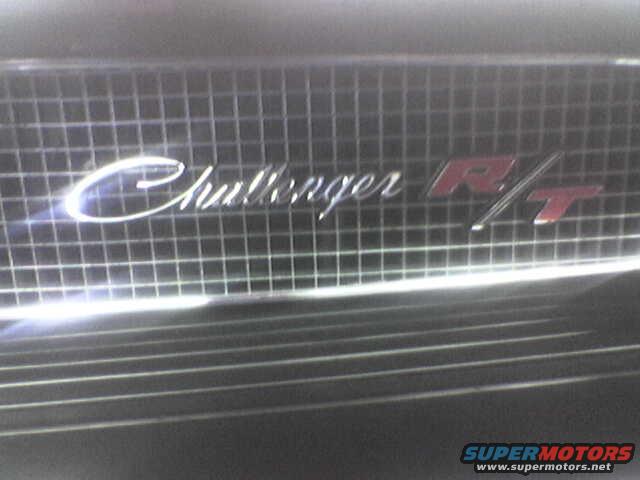 Challenger R/T emblem on a car grille