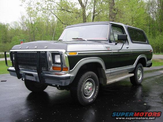 Ford Bronco with a brush guard on the front