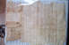 1968 Ford Mustang - A weathered document, possibly a vehicle's build sheet or VIN decoder, displays numerous columns of text and numerical data.