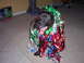1995 Ford Bronco - A dog is covered in ribbons after a celebration.