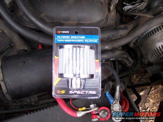 filter2.jpg Air pump filtered breather...intended to replace the air pump filter canister but no longer necessary