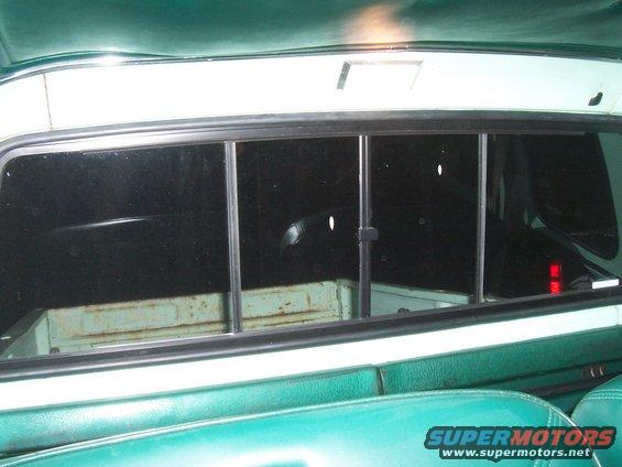 sliding rear window. New, just installed with new weather seal
