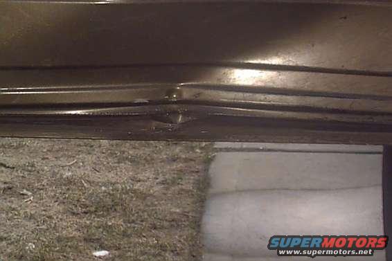 This is the bottom inside that hit the tree when the truck decided it had had enough fun and torture on the snow run.