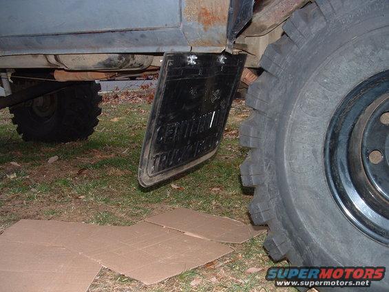 Front Mudflap install just to be legal.. Crappy lookin...