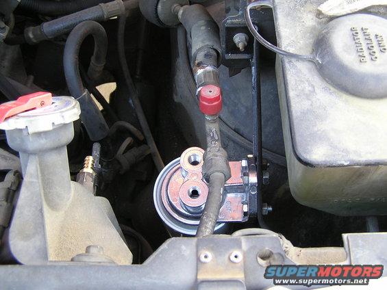 bracket and filter in place