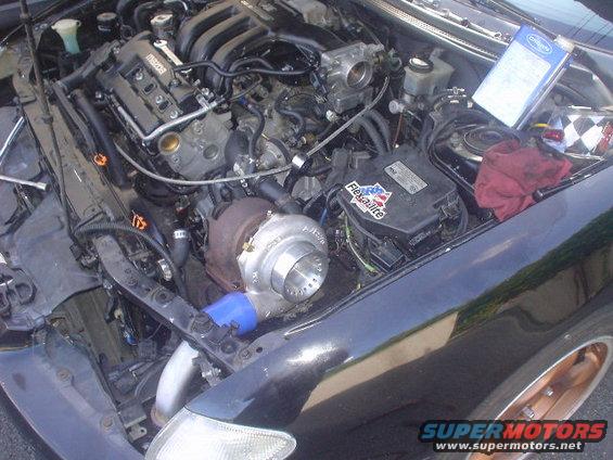 my turbo gt35R un-finished engine bay..
