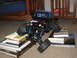 1990 Ford Bronco - This remote-controlled Jeep Wrangler Rubicon is posed on a stack of books.