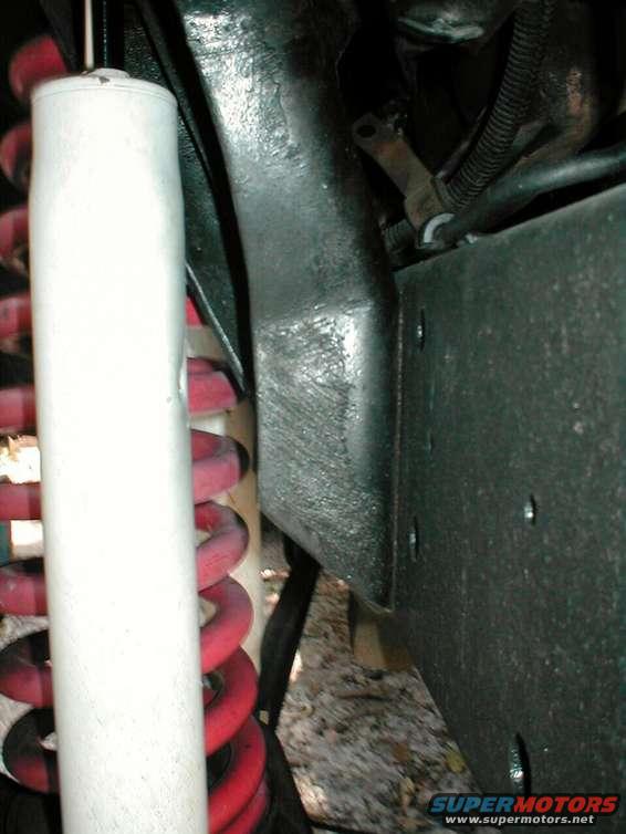 well here is the pointy bracket and the little dent in the tube