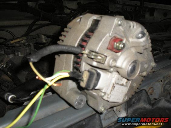 p1010130.jpg wiring mods to the original harness.  Alt is from 97 Mercury Sable  7" ear spacing