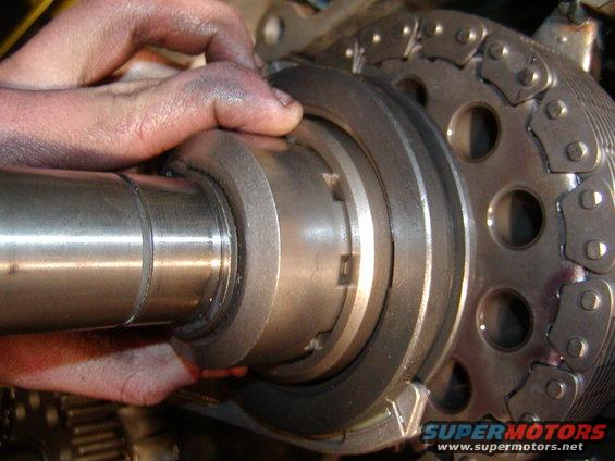 hand turning engine timing chain and gears