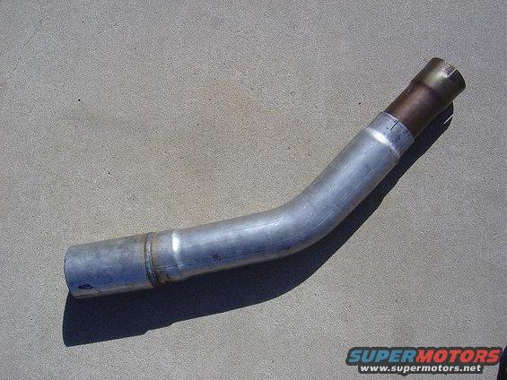 Exhaust pipe section on concrete