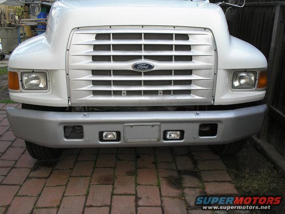 Bumper and driving lights installed.  