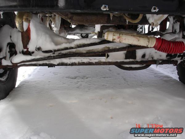 about 1 1/2 of snow but you can see the new tie rods