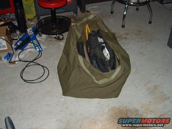 my offroad bag.. from a military surplus store...
