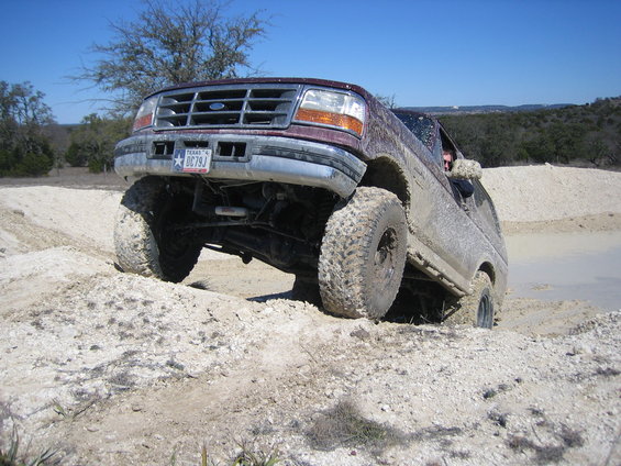 Ford F-Series truck going off-road through mud and dirt