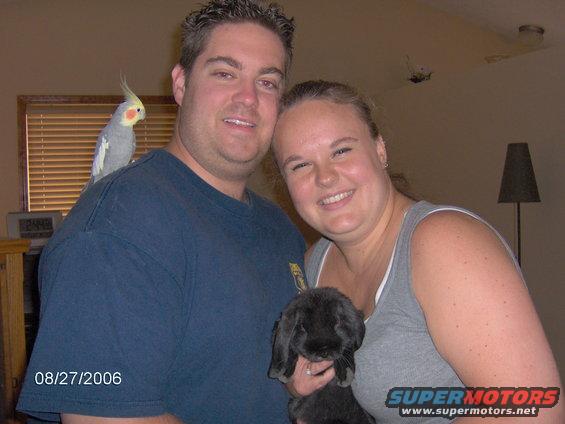 Lisa, me, Koko the bunny, and Pickles the bird