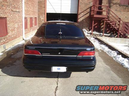 Black 1992 Ford Crown Victoria rear view