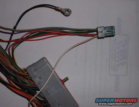 frpp_syp_02.jpg This is the un-used "low Oil level" light that is inside the Ford EFI harness.  This wire is in the O2 harness and continues all the way to the green connector by the EEC plug.