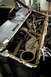 1968 Ford Mustang - The interior of a 1968 Ford Mustang is visible, undergoing extensive repairs and restoration work.