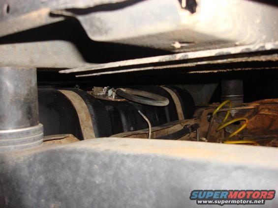 notank11.jpg you can see the fuel line connection point. i got to run the lines and power next. i stll got to remove the old fuel and vapor lines.