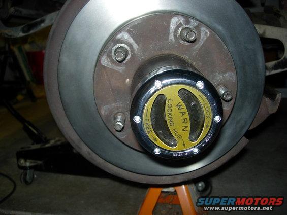 Warn Premium manual hub lock replaces factory auto lock.