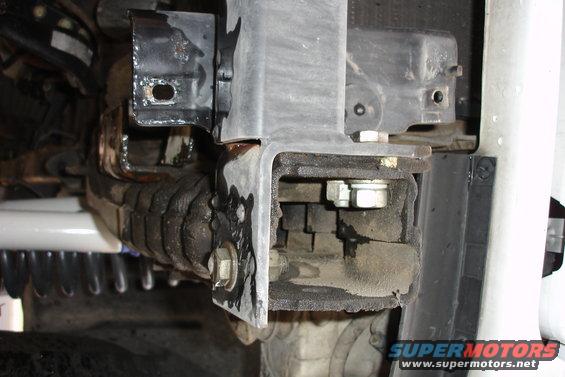 Bumper bracket with bolts and rubber bellows