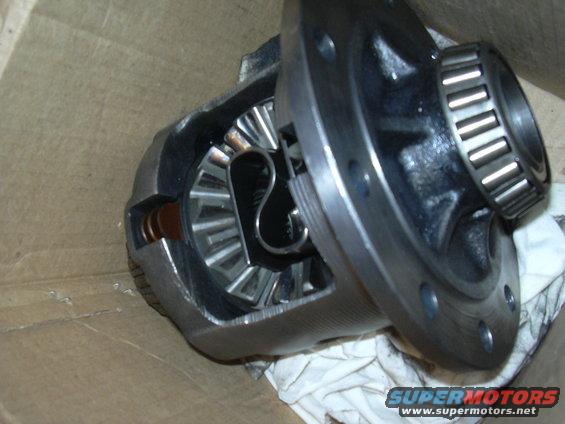 differential carrier with internal gears and a roller bearing