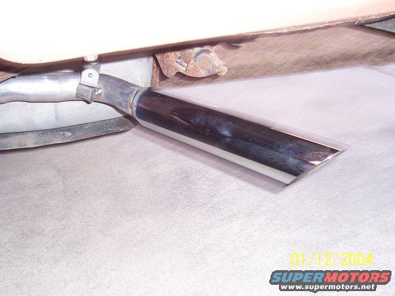 Chrome exhaust tip on a vehicle