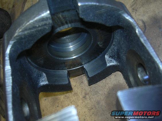 Close-up of a differential carrier housing with internal machining visible