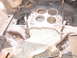1973 Ford F-100 - This is a close-up view of an engine's intake manifold, showing the ports for cylinder heads.