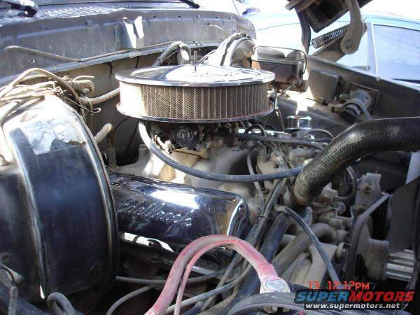 engine bay with air cleaner and valve covers
