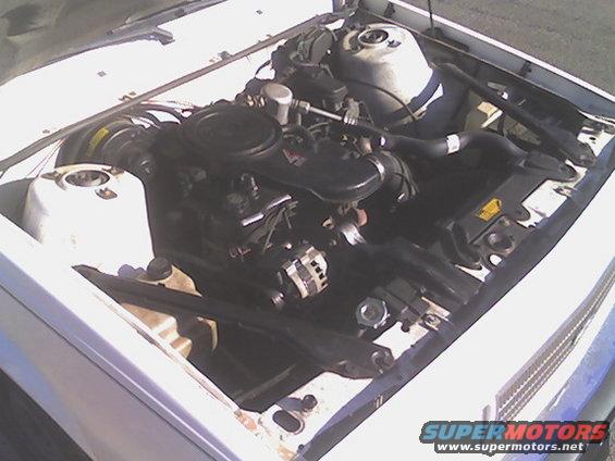 Engine compartment of the car after it came home on December 2006.