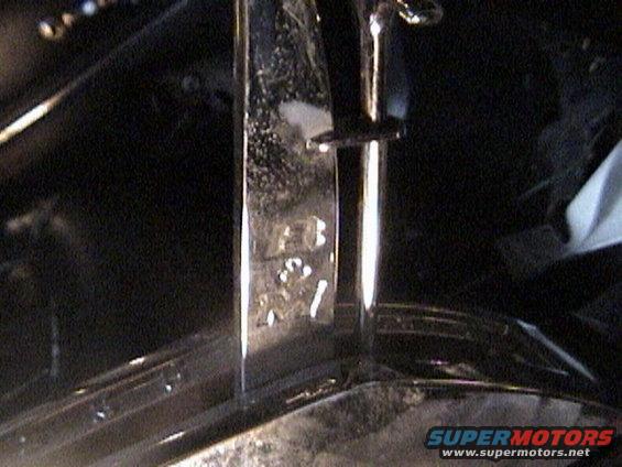 Chrome shifter lever with stamped numbers 'FB 31'