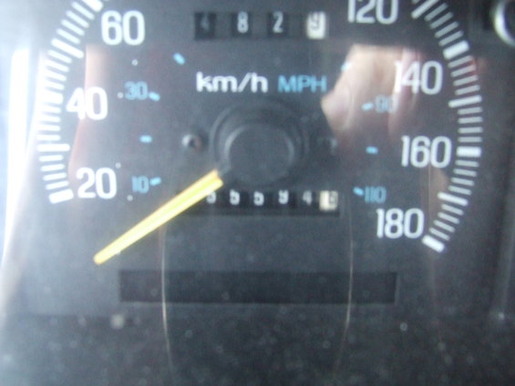 Speedometer showing 40 mph with odometer reading 35594