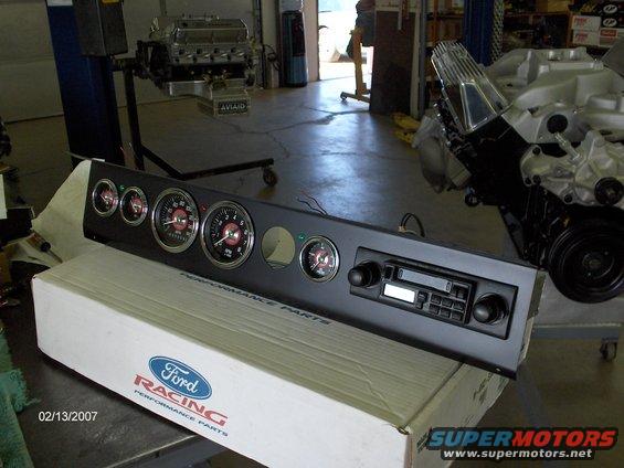 inst_panel_new-005.jpg Here is a picture of the custom made aluminum instrument panel. Bob did a great job. The missing guage in this picture was attached to the engine.