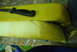 1993 Ford Bronco - A knife rests on a piece of yellow foam padding, with another piece of foam below it.