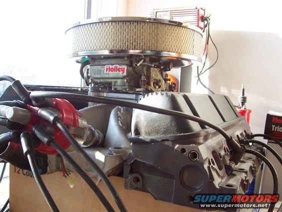 enginepic4.jpg engine as of March '07 
(roller rockers, pushrods and pistons not pictured)
level angle shot