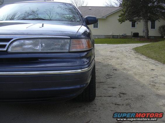 Dark blue 1995 Ford Crown Victoria front quarter view