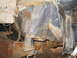 1979 Ford Bronco - The frame and suspension of a 1979 Ford Bronco show significant rust damage.