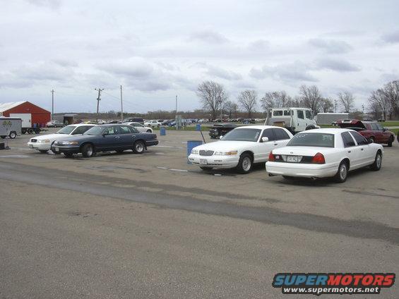White 1996 Ford Crown Victoria from rear
