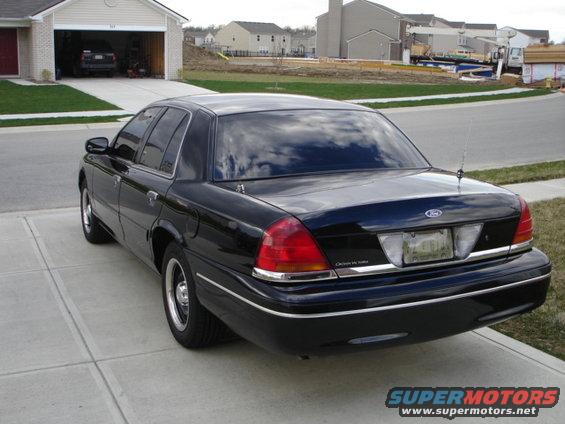 2001 Ford Crown Victoria parked on driveway, rear view