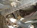 1996 Ford Bronco - Close-up view of the undercarriage, showing suspension components and exhaust piping.
