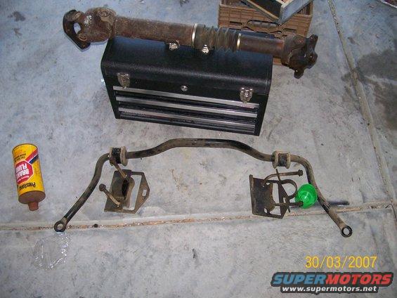 Driveshaft and sway bar