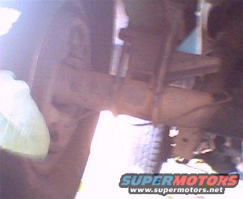 Close-up of a truck's rear axle and leaf springs