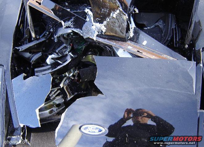 fordgt500crash5.jpg The Ford GT began as a concept car designed in anticipation of Ford's centennial year and as part of its drive to showcase and revive its "heritage" names such as Mustang and Thunderbird. One man located in Kansas City waited 2 years for this $200,000 car. He had this car only two days and had only put 9 miles on it when he decided to try out how fast it would go -- and decided to punch the gas pedal. When he did, he lost traction at the rear wheels on a bridge next to seventeenth hole at Mission Hills Country Club.