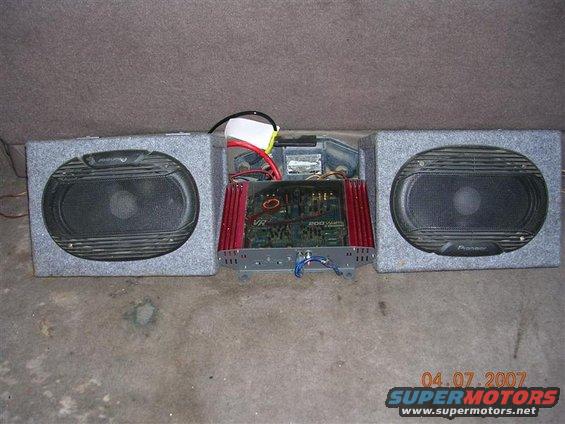 6x9 Pioneers and cheapo 200 watt amp from wally world